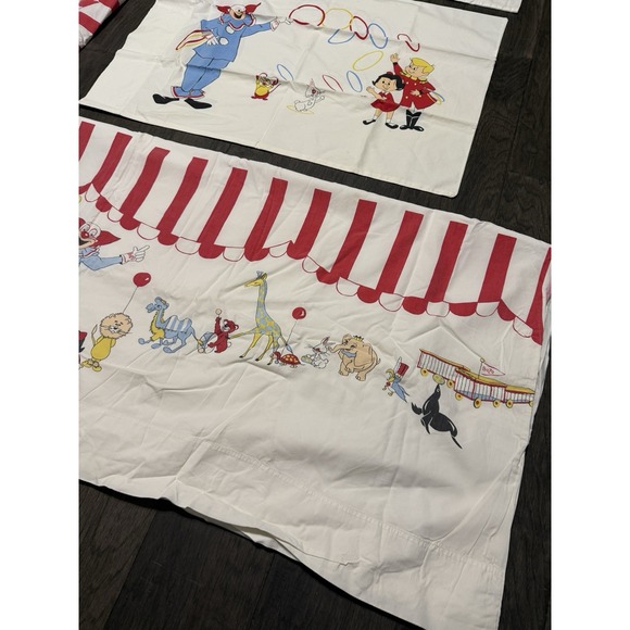 Bozo The Clown Twin Bed Sheet Set Wamsutta Bigtop Circus Vintage TV Cartoon - Picture 4 of 12